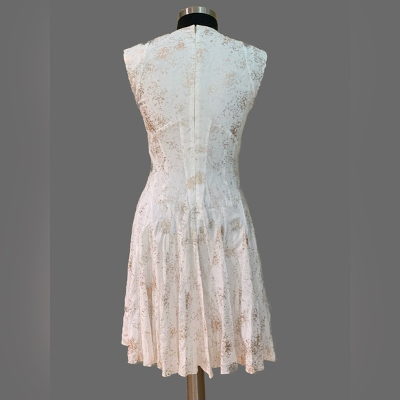 NWT Rebecca Taylor Gold Foil Party Dress - Picture 2 of 7